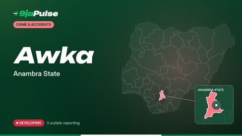 9jaPulse graphic: map of Nigeria highlighting Awka, Anambra State