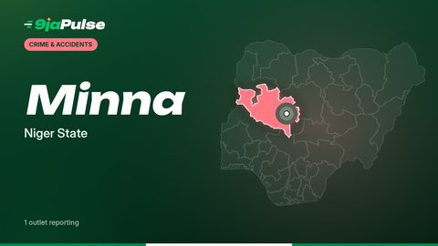 9jaPulse graphic: map of Nigeria highlighting Minna, Niger State