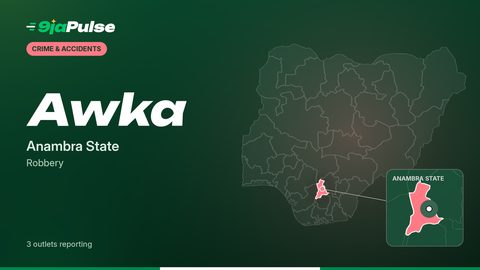 9jaPulse graphic: map of Nigeria highlighting Awka, Anambra State