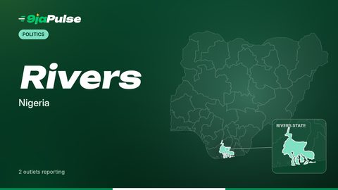 9jaPulse graphic: map of Nigeria highlighting Rivers, Nigeria
