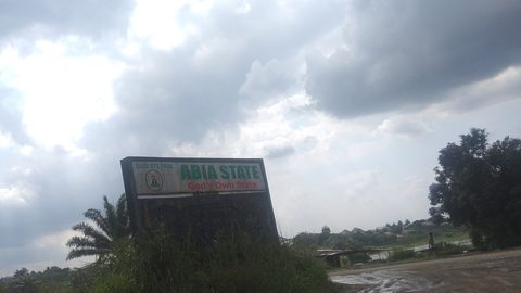 Abia State, Nigeria – Boundary Marker at Abia-Rivers State Border
