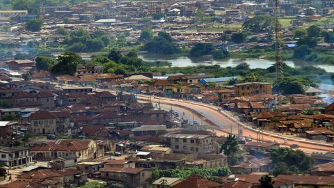 Ogun State, Nigeria – Ogun river view from Olumo top in Abeokuta, Ogun State-Nigeria