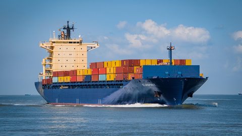 Illustrative photo: container ship, container transport, seagoing vessel